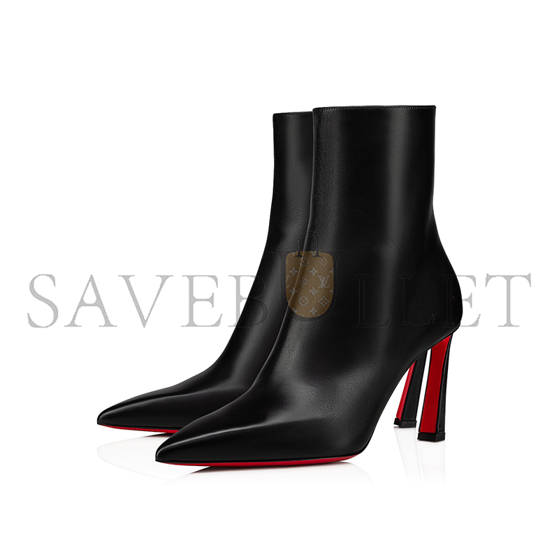 CHRISTIAN LOUBOUTIN CONDORA BOOTY85 MM LOW BOOTS - CALF LEATHER - BLACK 1230284BK01
